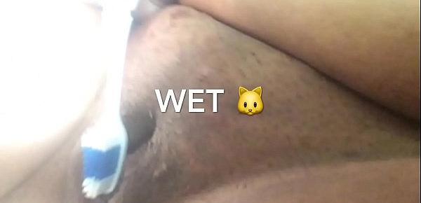  Chubby Black Teen Playing With Pussy